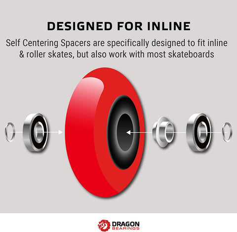 Fireball Dragon Spacers, Silver, Self Centering
