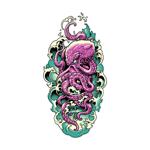Fireball x Bodilpunk Octopus Sticker - UV Print