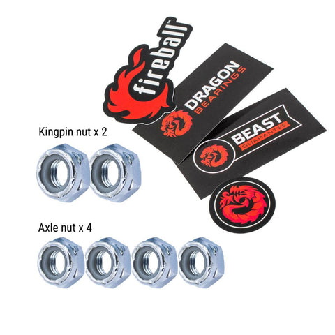 Fireball Dragon Axle & Kingpin Nuts Pack