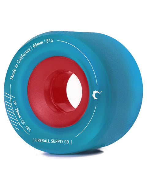 Fireball Tinder 65mm 81a Wheel Set, Blue