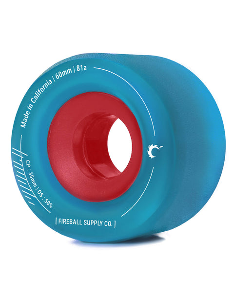 Fireball Tinder 60mm 81a Wheel Set, Blue