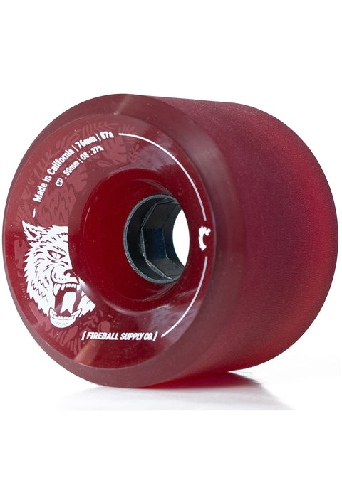 Fireball BEAST Longboard Wheels, 76mm, Red