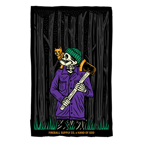 Fireball Hand of God Lumberjack Kitty Sticker - 1 Sticker