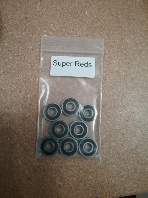 Bones Super Reds Skateboard Bearings, Open Package