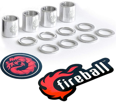 Fireball Dragon Spacers and Speed Rings, Silver