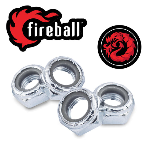 Fireball Dragon Axle Nuts, Silver