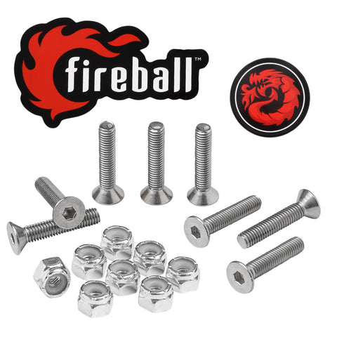 Fireball Dragon Stainless Steel Hardware Set, Silver